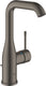 Grohe essence new wastafelkraan - hoge draaibare uitloop - met trekwaste - hard graphite geborsteld (mat antraciet)- waterbesparend