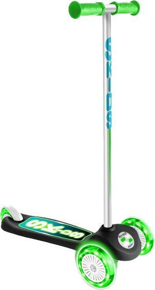 Skids control flashing 3-wiel kinderstep voetrem groen zwart