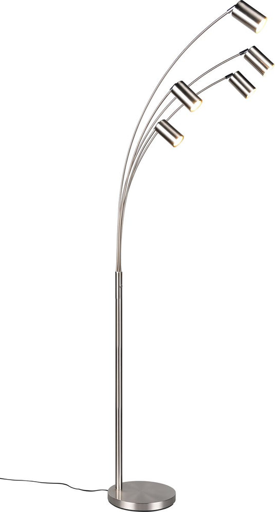 Trio marley - vloerlamp - nikkel mat - excl. 5x gu10 4,5 w -