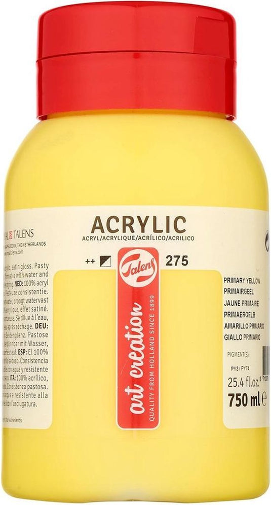 Talens art creation acrylverf pot 750 ml primairgeel 275