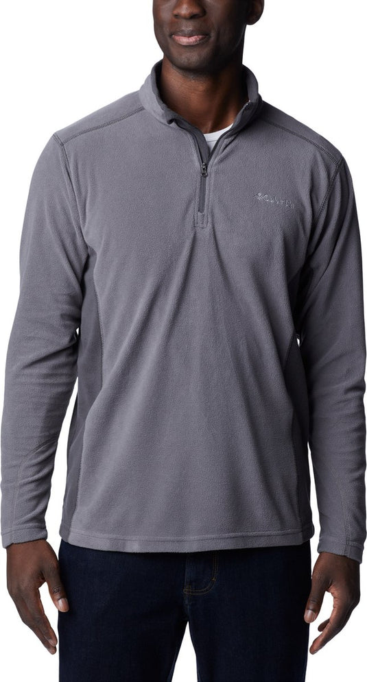 Columbia klamath range™ ii half zip fleece trui - fleecetrui met halve rits - outdoortrui heren - grijs - maat s