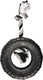 Flamingo hondenspeelgoed – gladiator band touw zwart 35cm – kauwspeeltje met flostouw en knopen – sterk rubber speelgoed voor honden