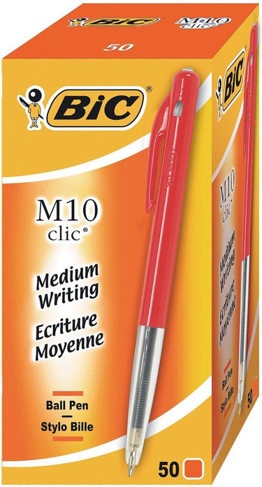 Bic balpen m-10 rood 0,4mm