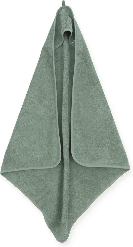 Jollein - badcape - groen - 100% badstof katoen - baby handdoek met badcape, omslagdoek, badponcho - 75x75 cm