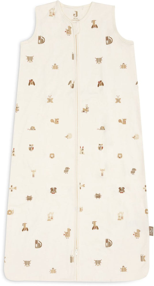 Jollein slaapzak baby mouwloos 90cm - jersey - animal friends