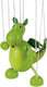 Goki marionet - dinosaurus - 16cm - hout - 3 jaar