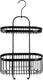 Wenko doucherek 2-laags classic plus black mat zwart 26x47cm - zonder boren - doucherekje hangend - douchemand - douchecaddy ophangbaar