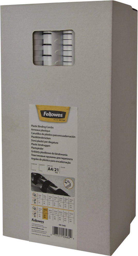 Fellowes bindruggen - 6mm - 21rings - a4 - blauw - 100stuks