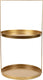Cosy @ home etagere 2 trays mat goud 25x25xh45cm met