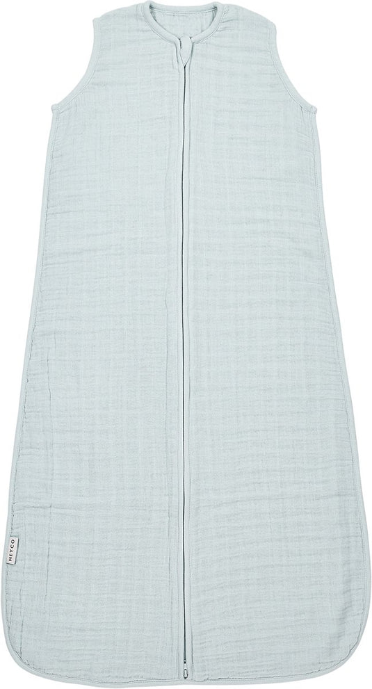 Meyco baby uni baby zomerslaapzak - pre-washed hydrofiel - grey blue - 60cm - 0.5 tog