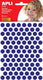 Apli kids stickers | cirkel diameter 10 | 5 mm | blister met 528 stuks | blauw
