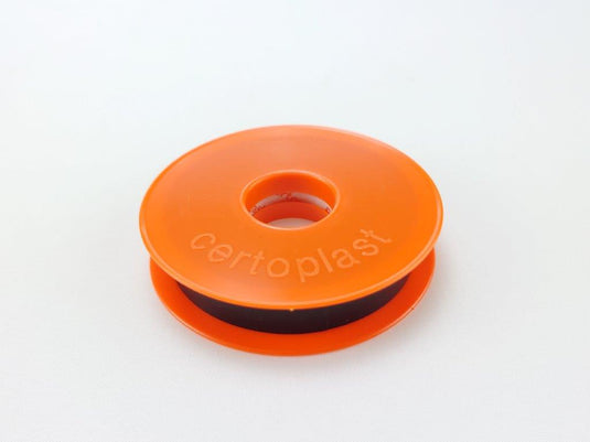 Tape vorwerk zwart pvc rol 25m