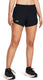 Under armour ua fly by 3'' shorts-blk dames sportbroek - zwart - reflecterend