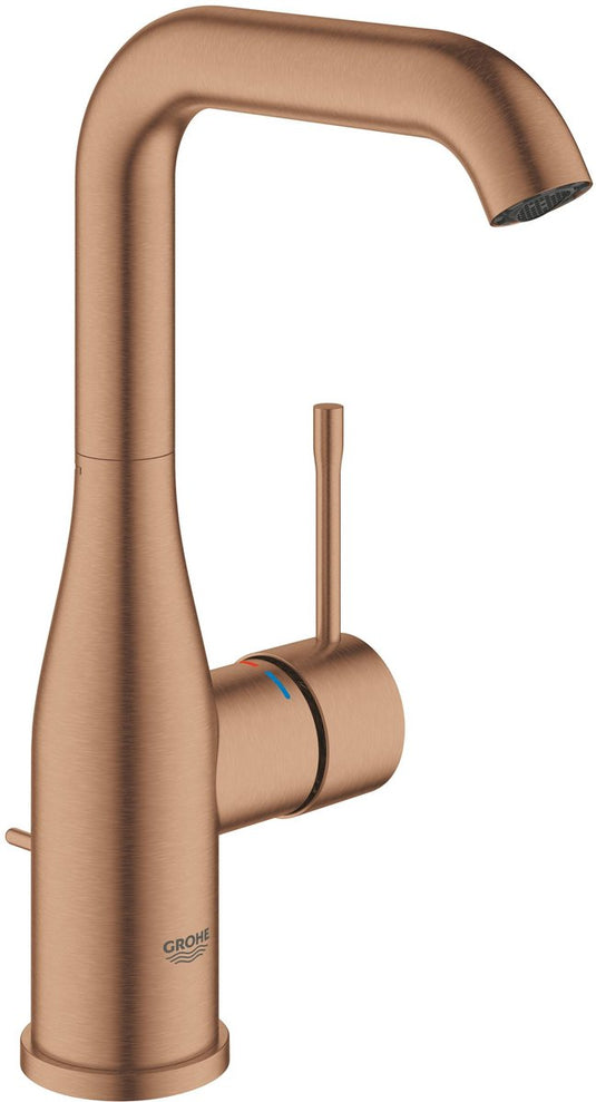 Grohe essence new wastafelkraan - hoge draaibare uitloop - met trekwaste - sunset gold (mat brons) - 32628dl1