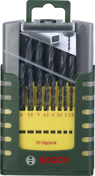 Bosch metaalborenset hss-r - 1-10 mm - 19-delig