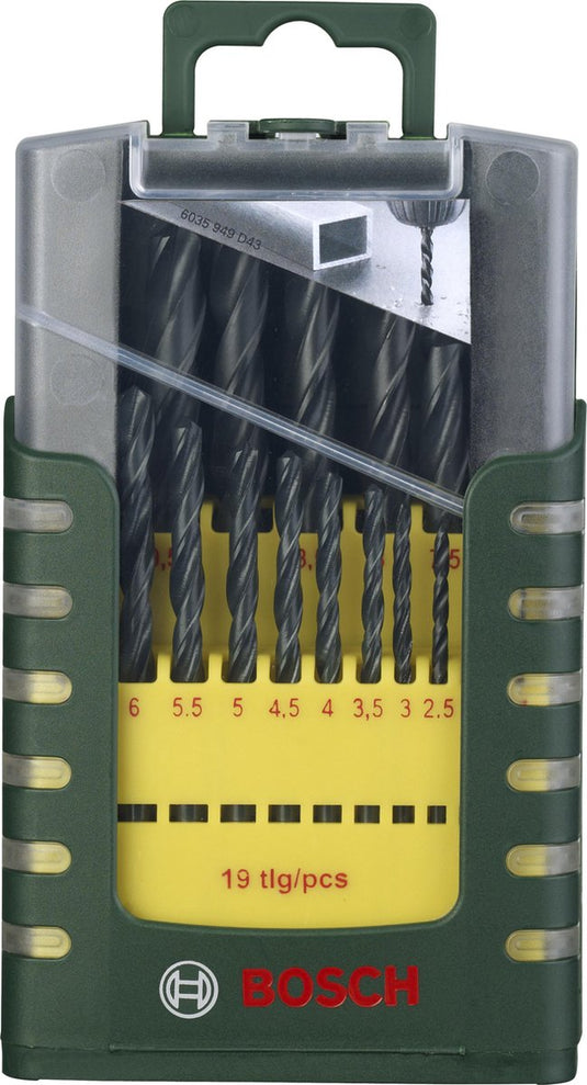 Bosch metaalborenset hss-r - 1-10 mm - 19-delig