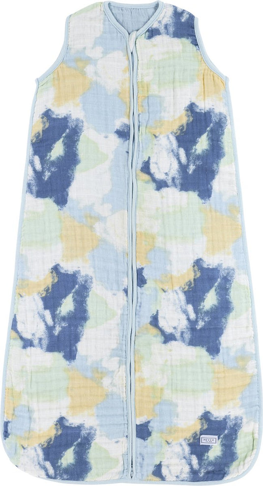 Meyco baby tie-dye baby slaapzak - hydrofiel - light blue - 70cm