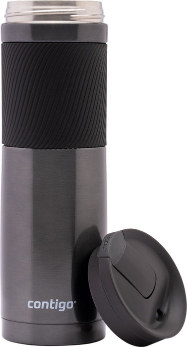 Contigo byron snapseal thermosbeker - gunmetal - roestvrijstalen isoleerbeker, koffiebeker-to-go, lekvrij, houdt tot 7 uur warm, vaatwasserbestendig bpa-vrij deksel, 720 ml