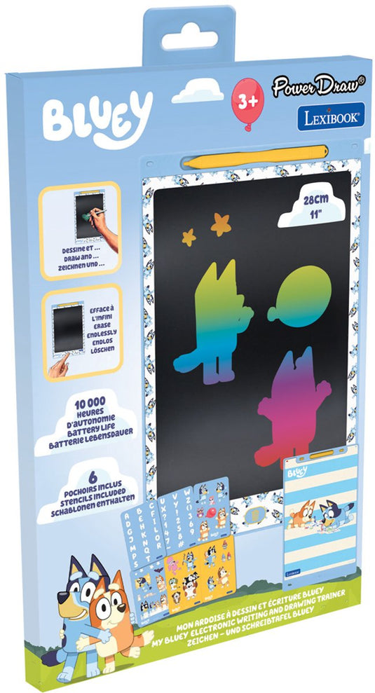 Lexibook bluey 11’’ meerkleurige leer- en teken-e-ink-tablet met sjablonen