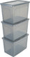 Iris clearbox opbergbox - 70l - kunststof - grijs - set van 3