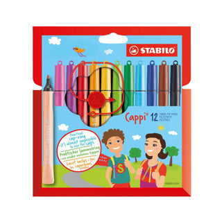 Load image into Gallery viewer, Stabilo viltstiften cappi etui 12 stuks | 3 stuks
