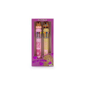 Dream pop set van 2 multicolor pennen capibara | 6 stuks