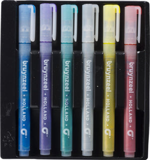 Bruynzeel glitter viltstiften 6 stuks | 3 stuks