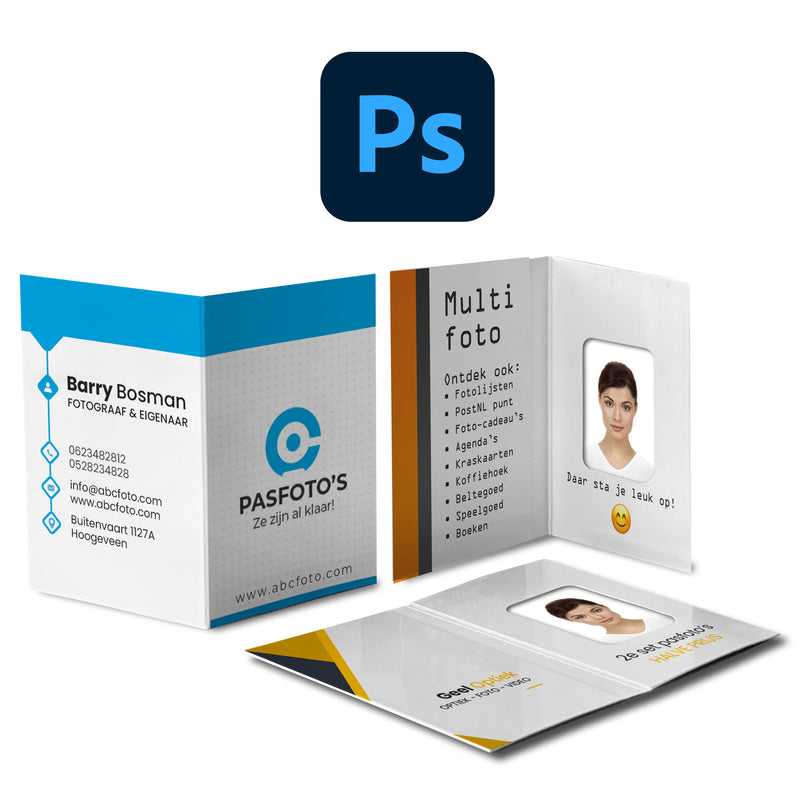 Load image into Gallery viewer, Benel pasfotomapjes wit met print 1000 st.
