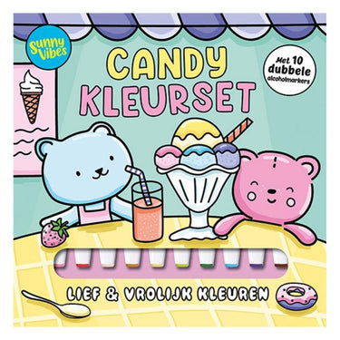 Lantaarn publishers kleurboek sunny vibes - candy kleurset