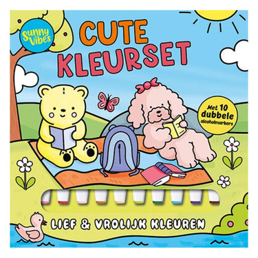 Lantaarn publishers kleurboek sunny vibes - cute kleurset