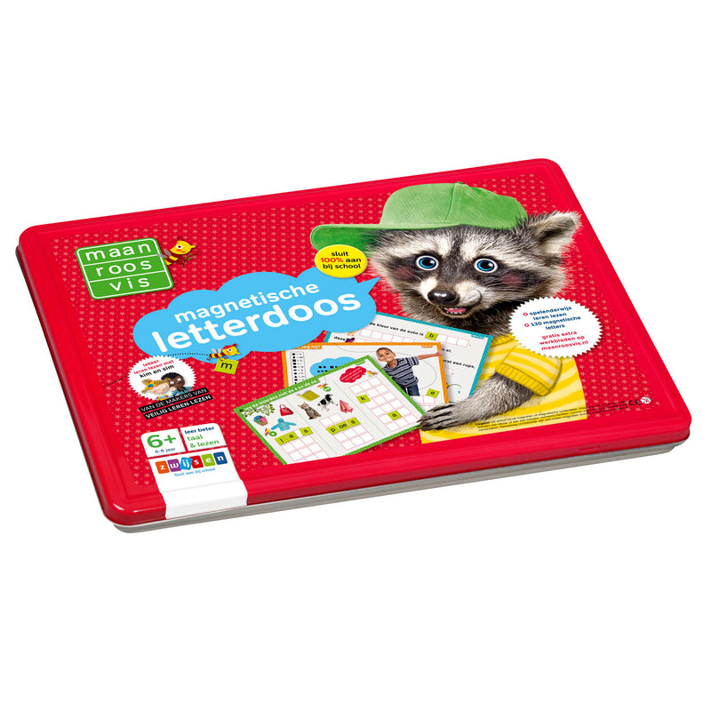 Load image into Gallery viewer, Maan Roos Vis - Magnetische Letterdoos
