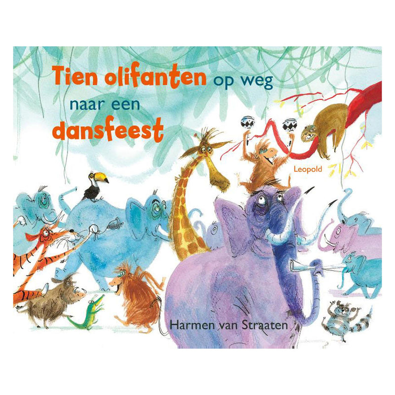 Load image into Gallery viewer, Wpg uitgevers tien olifanten op weg naar een dansfeest
