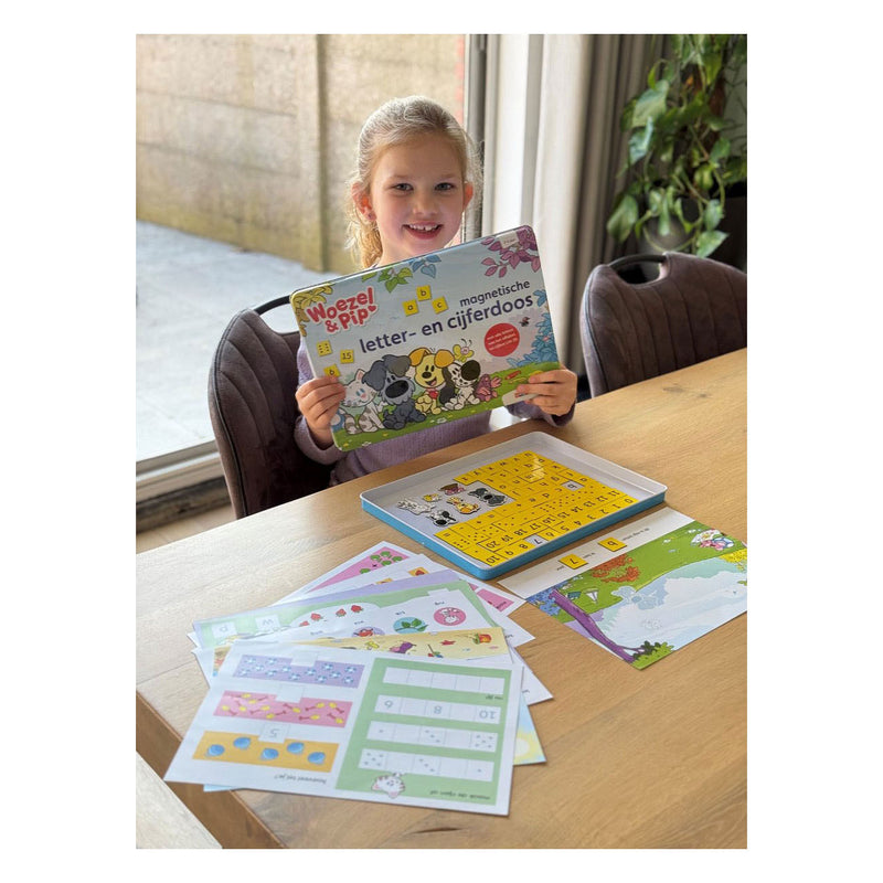 Load image into Gallery viewer, Woezel en pip woezel pip magnetische letter- en cijferdoos
