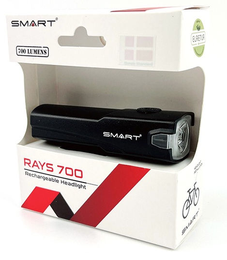 Smart usb-oplaadbare koplamp rays 700 usb