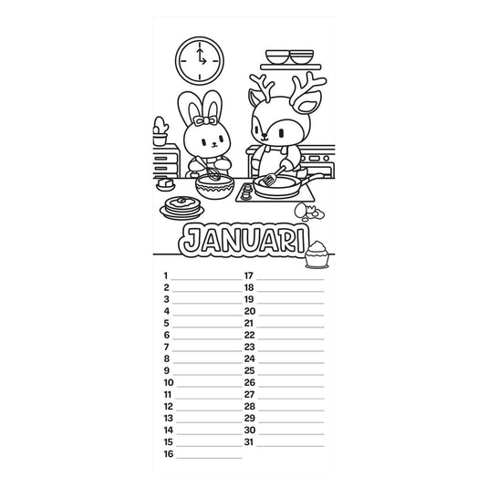 Verjaardagskalender - cozy kleuren