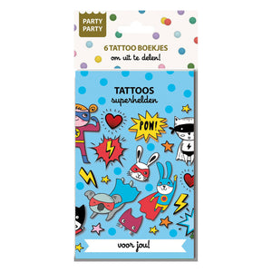 Ty par par 6 tattoo boekjes - superhelden