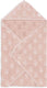 Jollein x nijntje - badcape badstof 75x75cm - baby handdoek met badcape, omslagdoek, badponcho miffy jacquard - wild rose