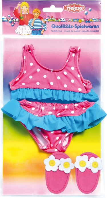 Heless poppenbikini met slippers, 35-45 cm