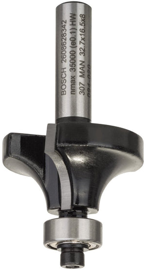 Bosch - afrondprofielfrezen 8 mm, r1 10 mm, l 16,5 mm, g 57 mm