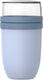 Mepal lunchpot xl ellipse - 750 + 300 ml - yoghurtbeker en muesli beker to go - geschikt voor vriezer. magnetron en vaatwasser - nordic blue