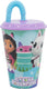 Gabby's poppenhuis gabby`s dollhouse drinkbeker met rietje - bioscoop beker - 430 ml. - gabby`s poppenhuis