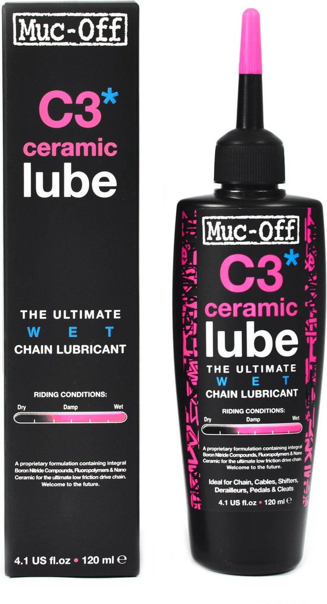Load image into Gallery viewer, Muc-off wet lube c3* kettingolie ceramic 120ml
