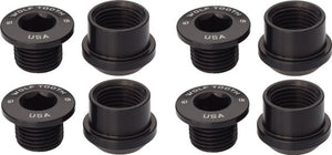 Wolf tooth components chain ring bolt set, 4-arm 6 mm