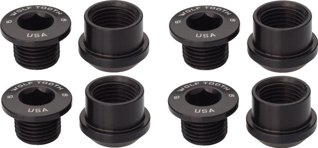 Load image into Gallery viewer, Wolf tooth components chain ring bolt set, 4-arm 6 mm
