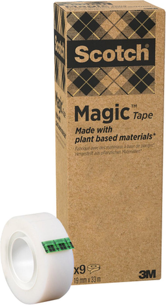 Scotch ® magic™ tape a greener choice , kartonnen toren, 19 mm x 33 m, 9 rollen toren