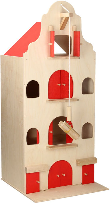 Playwood - houten pakhuis grachtenpand klein; hoogte 67 cm