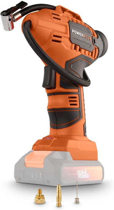 Powerplus dual power powdp7020 luchtdrukpomp 20v - zonder accu en lader