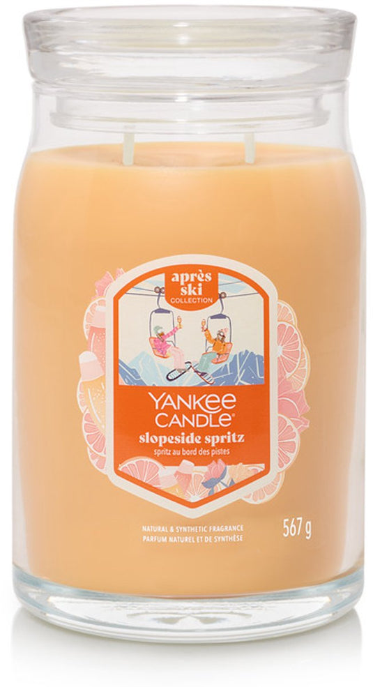 Yankee candle - slopeside spritz large jar geurkaars - 90 branduren - twee lonten