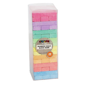 Creafun stoepkrijt stapelspel outdoor 48 delig 8 kleuren | 4 stuks