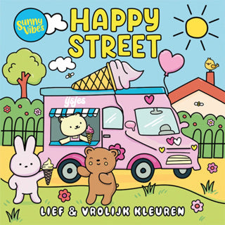 Load image into Gallery viewer, Lantaarn publishers sunny vibes kleurboek happy street | 2 stuks
